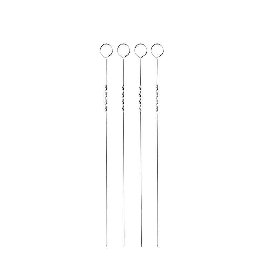 Bbq barbecue vleesspiezen 38cm 4 stuks