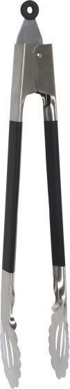 BBQ Barbecue Tong mit Anti -Slip Edelstahl 46 cm schwarz