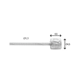 Schalten Sie das innere Kabel elende 4000 mm Edelstahl Slick Ø1.1mm Shimano Sram N-Nippel (auf der Karte)