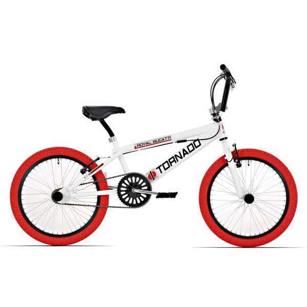 Royal Freestyle BMX 20 - Bugatti - Weiß mit roten Reifen