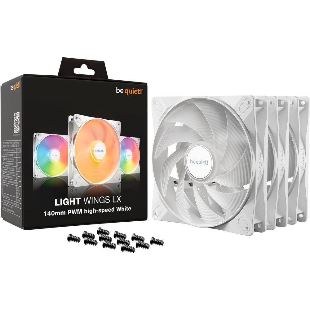 Ruhig sein! Licht lx 140 mm PWM Hochgeschwindigkeits-Dreierpack weiß