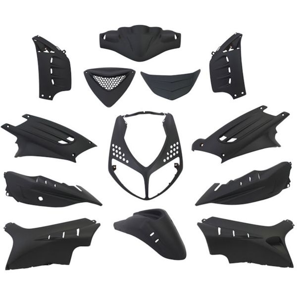 Kantenplatten-Set 13-teilig für Peugeot Speedfight 2 – mattschwarz