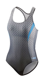 Beco Badeanzug Damen Polyestergrau Blau Größe 46