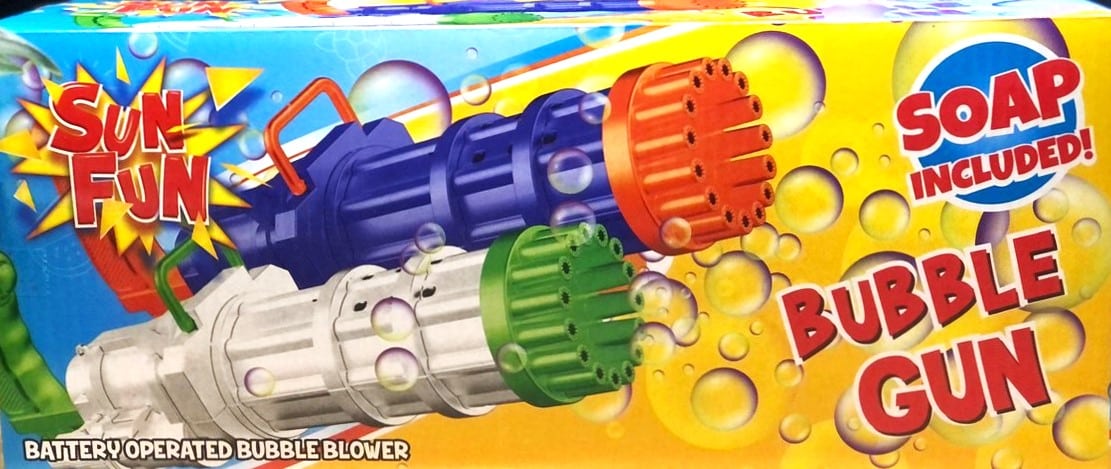 Bongers Toy Sun Fun Bubble Bubble Bladder Pistool xxl, vključno z milom za izdelavo mehurčkov