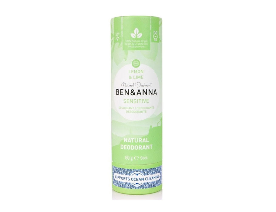 Ben Anna Deodorant in Papiertube – empfindlich – Zitronenlimette – 60 Gramm