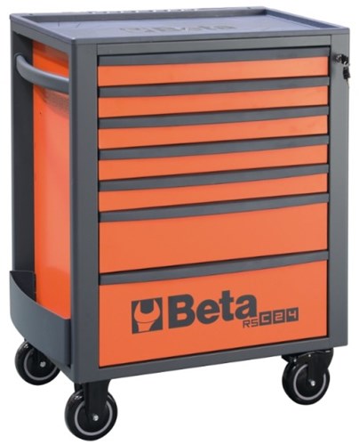 Beta rsc24 7-fo Werkzeugwagen 7 Schubladen orange