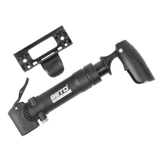 Beto Mini-Fahrradpumpe mit Klappgriff und Universalkopf