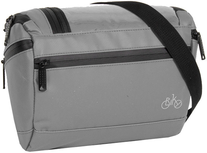 Fahrrad Carbon wasserabweisende Lenkertasche mit Schultergurt 5l grau