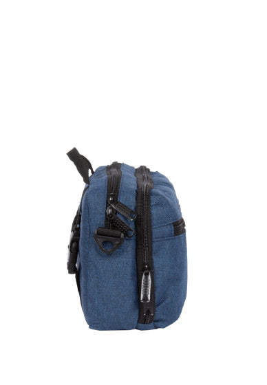 Fahrrad-Lenkertasche mit Schultergurt, Nylon, 3 l, Marineblau
