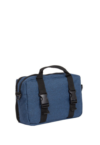 Fahrrad-Lenkertasche mit Schultergurt, Nylon, 3 l, Marineblau