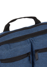 Fahrrad-Lenkertasche mit Schultergurt, Nylon, 3 l, Marineblau