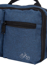 Fahrrad-Lenkertasche mit Schultergurt, Nylon, 3 l, Marineblau