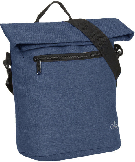 Fahrrad-Lenkertasche mit Schultergurt, Nylon, 6 l, Marineblau