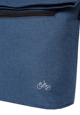 Fahrrad-Lenkertasche mit Schultergurt, Nylon, 6 l, Marineblau