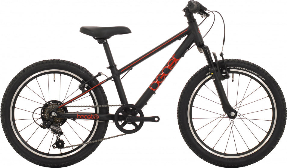 Das Biest 20 Zoll 26 cm Jungen 6 V V-Brems schwarz rot