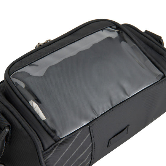Wasserabweisende Fahrrad-Gravel-Lenkertasche mit Schultergurt, 4,7 l, Schwarz