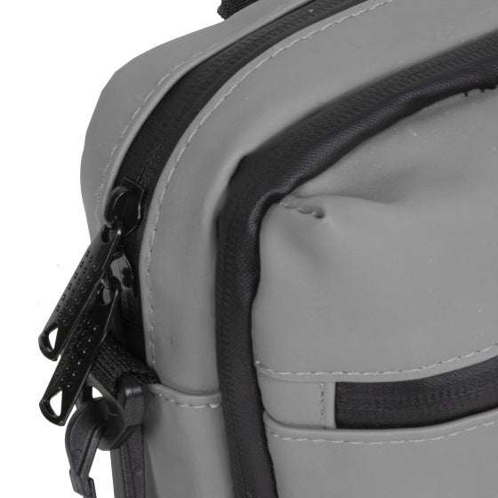 Fahrradspritzwasserabweisende Lenkertasche mit Schultergurt 3l grau