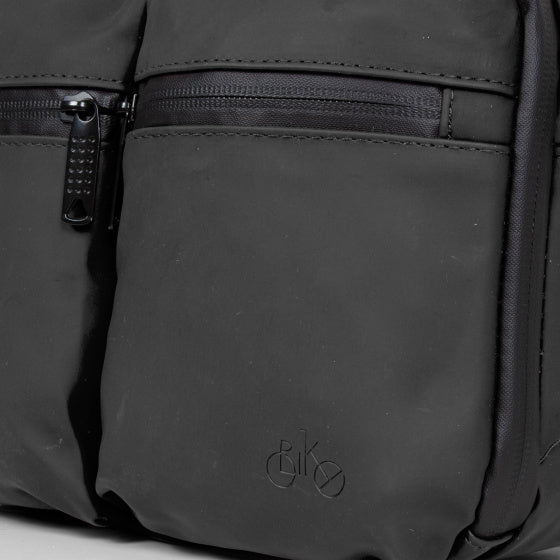 Spritzwasserabweisende Fahrrad-Lenkertasche mit Schultergurt 3l schwarz