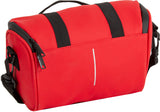 Spritzwasserabweisende Fahrrad-Lenkertasche mit Schultergurt 3l rot