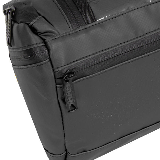 Spritzwasserabweisende Fahrrad-Lenkertasche mit Schultergurt 5l gelb