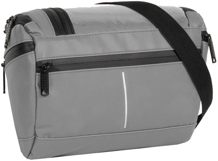 Fahrradspritzwasserabweisende Lenkertasche mit Schultergurt 5l grau