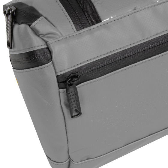 Fahrradspritzwasserabweisende Lenkertasche mit Schultergurt 5l grau