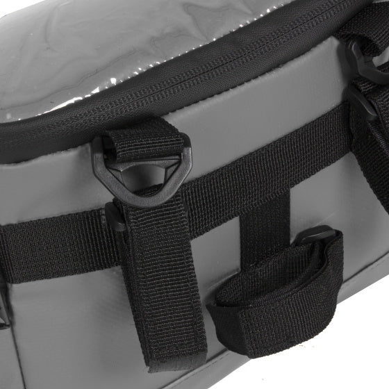Fahrradspritzwasserabweisende Lenkertasche mit Schultergurt 5l grau