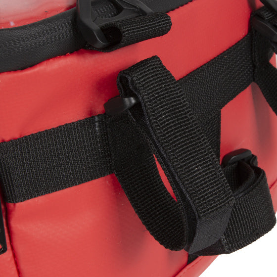 Spritzwasserabweisende Fahrrad-Lenkertasche mit Schultergurt 5l rot