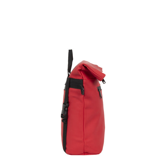 Spritzwasserabweisende Fahrrad-Lenkertasche mit Schultergurt 6l rot