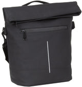 Spritzwasserabweisende Fahrrad-Lenkertasche mit Schultergurt 6l schwarz