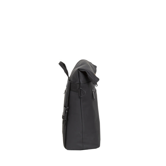 Spritzwasserabweisende Fahrrad-Lenkertasche mit Schultergurt 6l schwarz