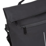 Spritzwasserabweisende Fahrrad-Lenkertasche mit Schultergurt 6l schwarz