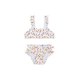 Leopard | Khakifarbener UV-Bikini für Mädchen