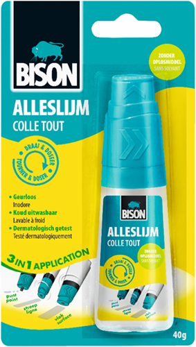 Bison Allzweckkleber ov turn Dosierflasche 40 g | 6 Stück