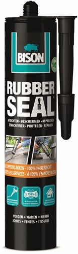 Bison rubber seal koker 310 gram - rubber coating om oppervlakken waterdicht te maken, dakgoot repareren binnen en buiten, afdichten, beschermen, en repareren