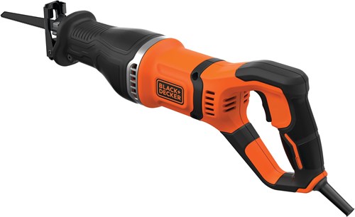 Black+Decker bes301 750w Säbelsäge mit Asthalter | 1 Sägeblatt Holz | 1 Sägeblatt Metall | Zweighalter - bes301-qs