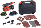 Black+decker ka280k 220w 4in1 Multischleifer | flache, detaillierte und exzentrische Schleifsohle | 4x Profilpunkte | 1x Schleiffinger | 14x Schleifblätter | im Fall - ka280k-qs