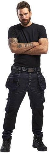 Blåkläder baggy denim stretch x1900 19991141 | zwart | maat c54 - 7330509513965