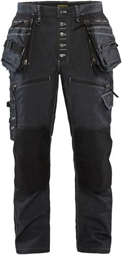 Blåkläder baggy denim stretch x1900 19991141 | zwart | maat c58 - 7330509493267