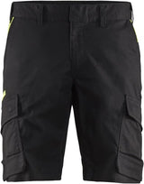 Blåkläder industrie short met stretch 14461832 | zwart high vis geel | maat 62 - 7330509758502