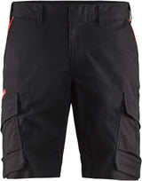 Blåkläder industrie short met stretch 14461832 | zwart rood | maat 44 - 7330509758526