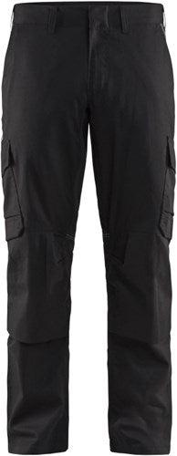 Blåkläder industrie werkbroek stretch met kniezakken 14481832 | zwart donkergrijs | maat 56 - 7330509760864