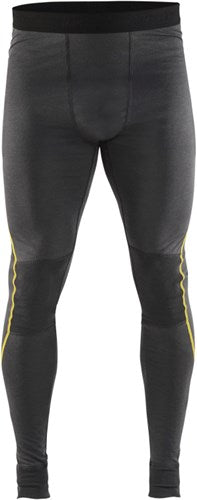 Blåkläder lange onderbroek 100% merino xlight 18441734 | donkergrijs geel | maat xs - 7330509595152