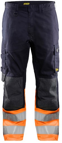 Blåkläder multinorm inherent werkbroek 14881513 | marineblauw oranje | maat 46 - 7330509720387