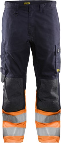 Blåkläder multinorm inherent werkbroek 14881513 | marineblauw oranje | maat 62 - 7330509720462