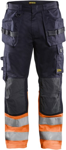 Blåkläder multinorm inherent werkbroek 14891513 | marineblauw oranje | maat 48 - 7330509720585