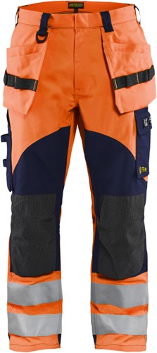 Blåkläder multinorm inherent werkbroek 15891513 | high vis oranje marineblauw | maat 54 - 7330509721018