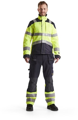 Blåkläder multinorm werkbroek inherent 14891512 | marine high vis geel | maat 46 - 7330509627327