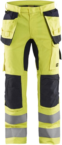 Blåkläder multinorm werkbroek inherent met stretch 15871512 | high vis geel marineblauw | maat 52 - 7330509662465