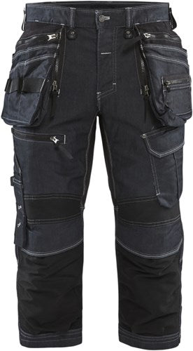 Blåkläder piraatbroek denim stretch x1900 19911141 | marineblauw zwart | maat 52 - 7330509554494